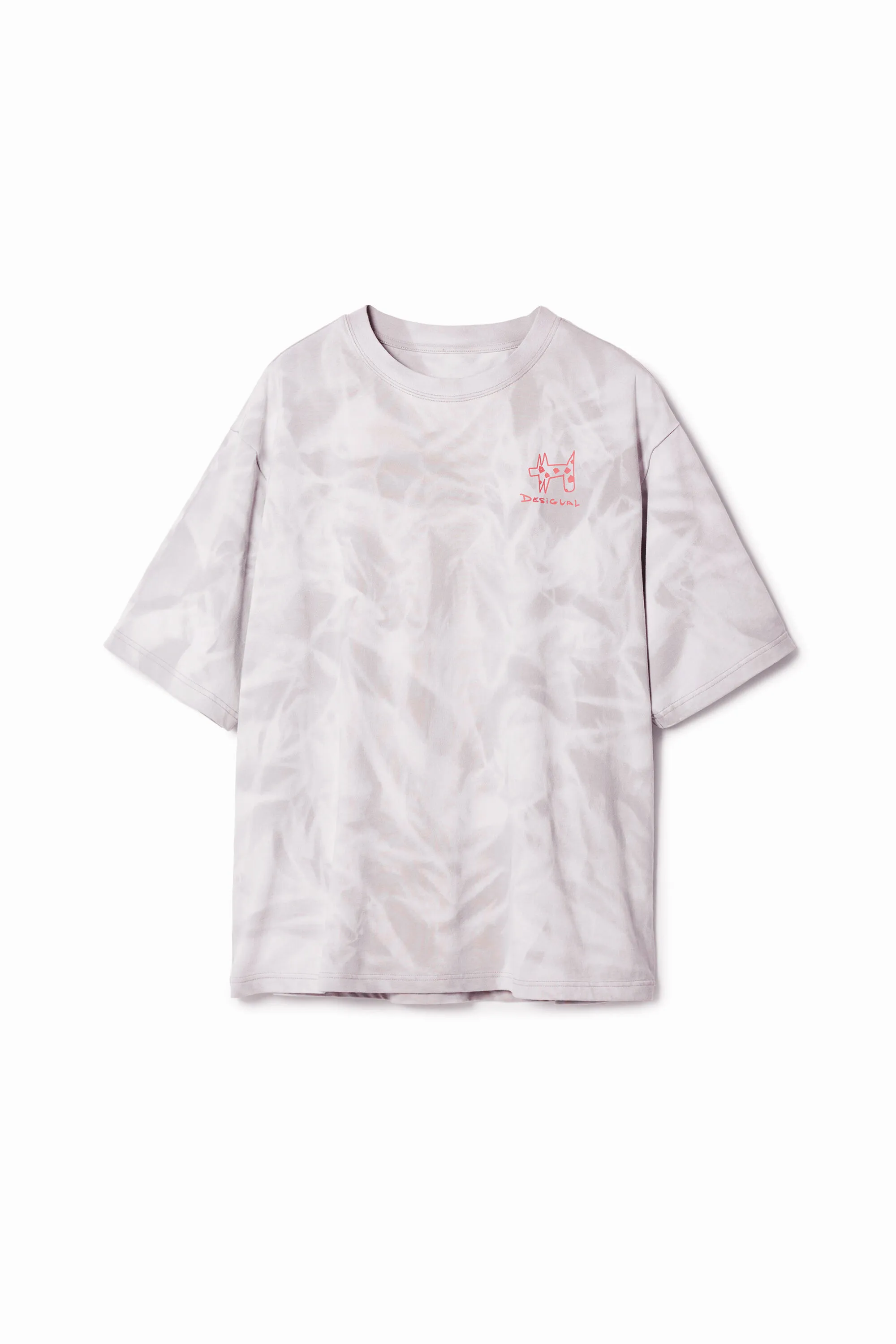 Camiseta efecto difuminado estampada