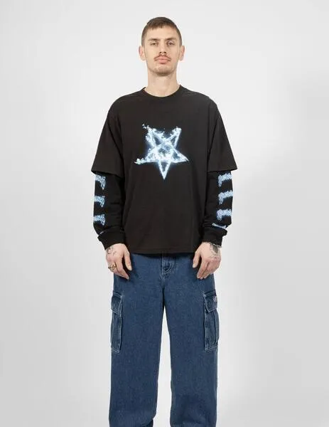 CAMISETA WASTED PARIS AGE CONJURE  FADED BLACK/BLACK
