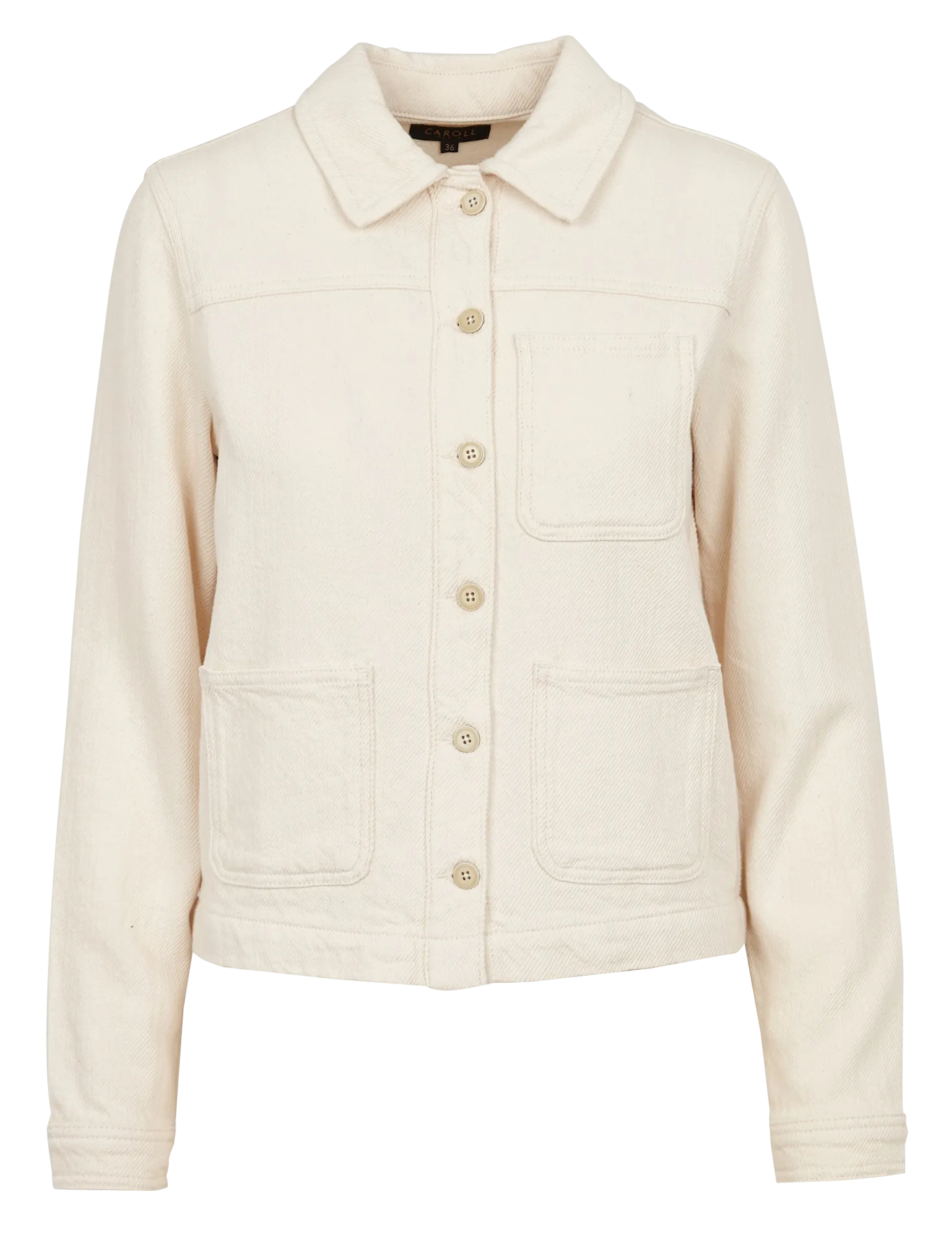 CAROLL MINATAB  CHAQUETA RECTA CROPPED EN BLANCO