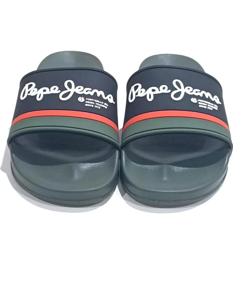 Chanclas de Hombre PEPE JEANS CHANCLAS HOMBRE SLIDER PORTOBELLO PMS70123 VERDE VERDE