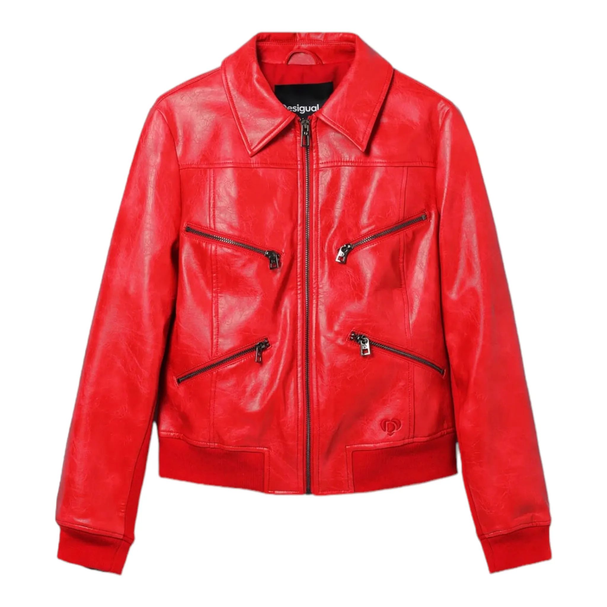 Chaqueta biker retro Roja DESIGUAL