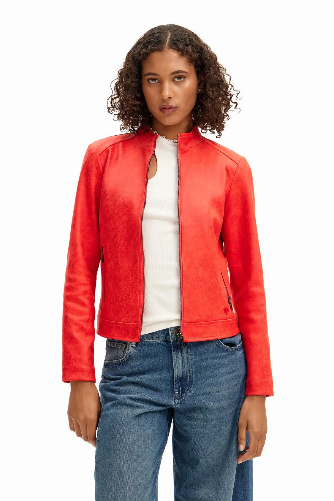 Chaqueta biker slim roja DESIGUAL