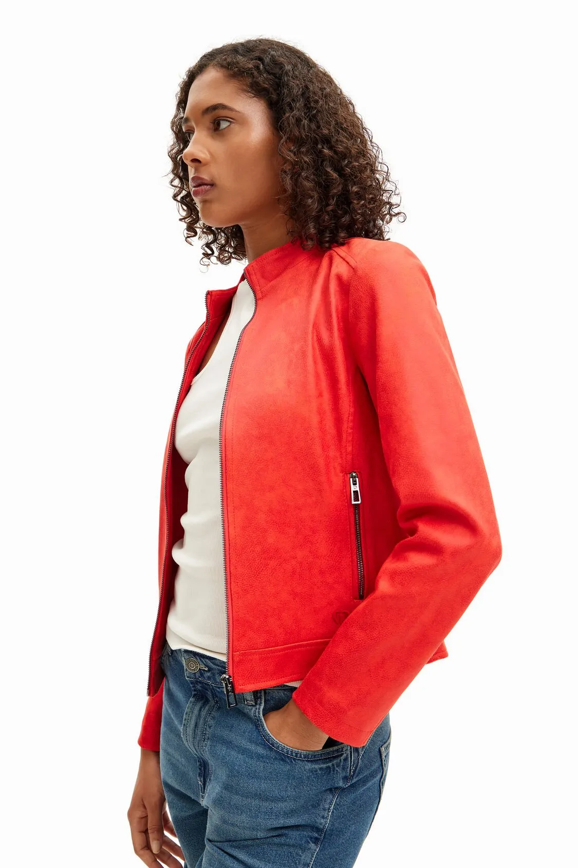 Chaqueta biker slim roja DESIGUAL