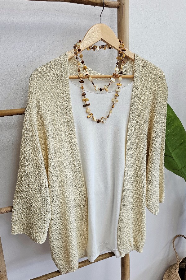 Chaqueta Calada Beige