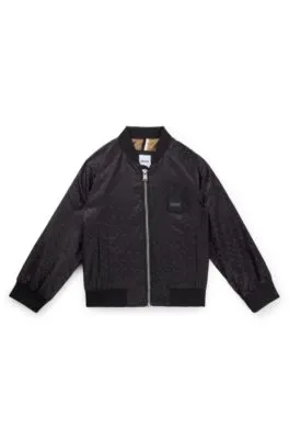 Chaqueta con monogramas y parche de logo para niños