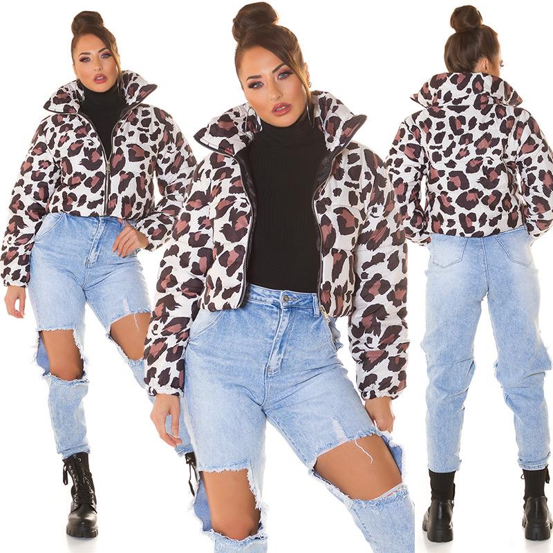 Chaqueta corta animal print