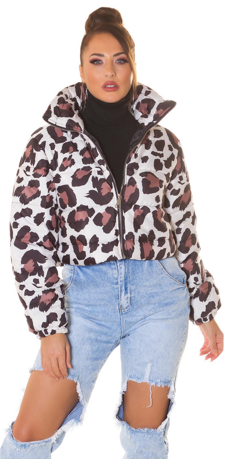 Chaqueta corta animal print