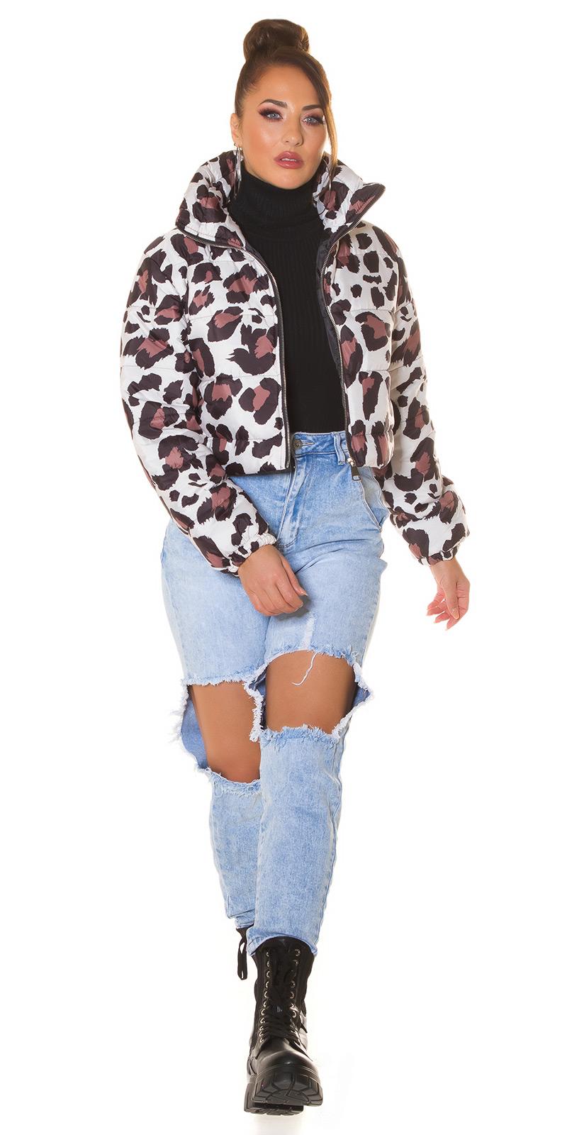 Chaqueta corta animal print