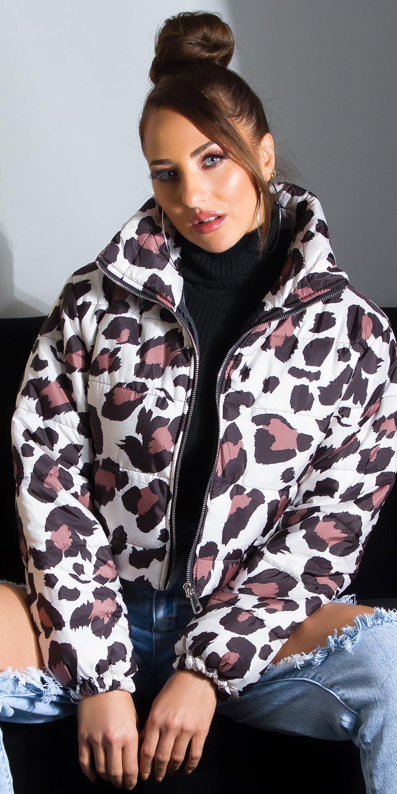 Chaqueta corta animal print