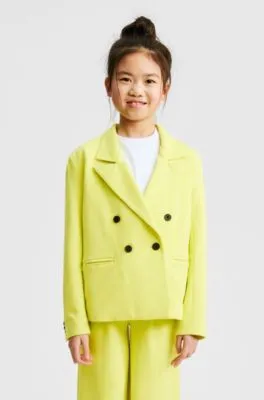 Chaqueta cruzada en tejido elástico para niños
