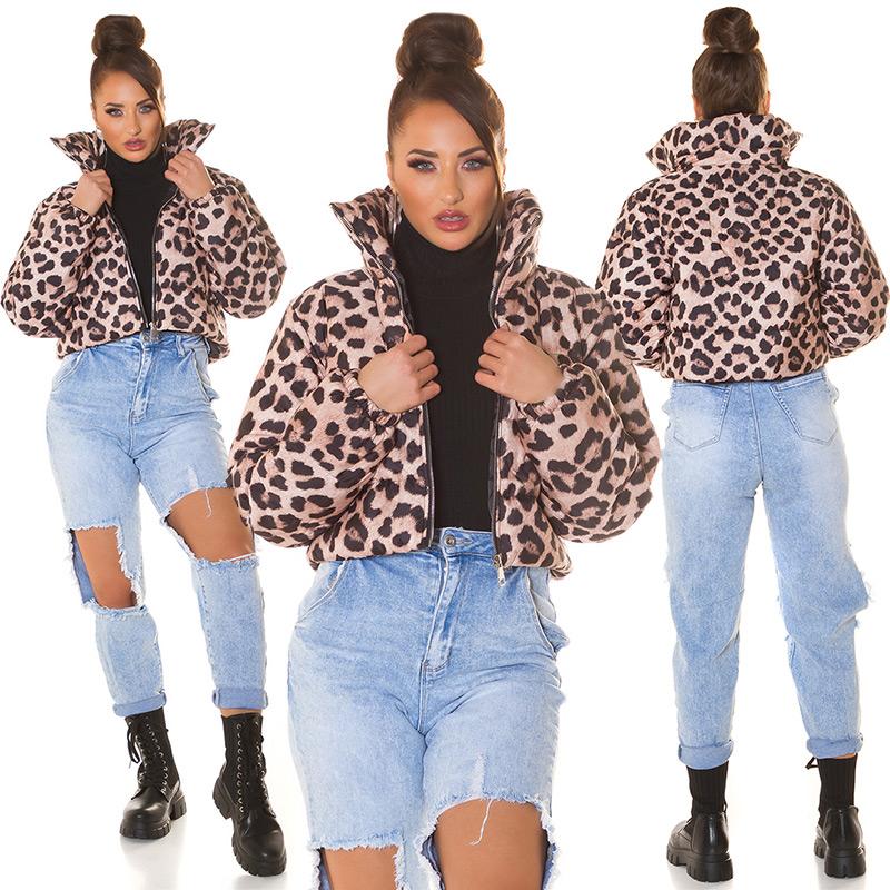 Chaqueta de moda estampado animal print