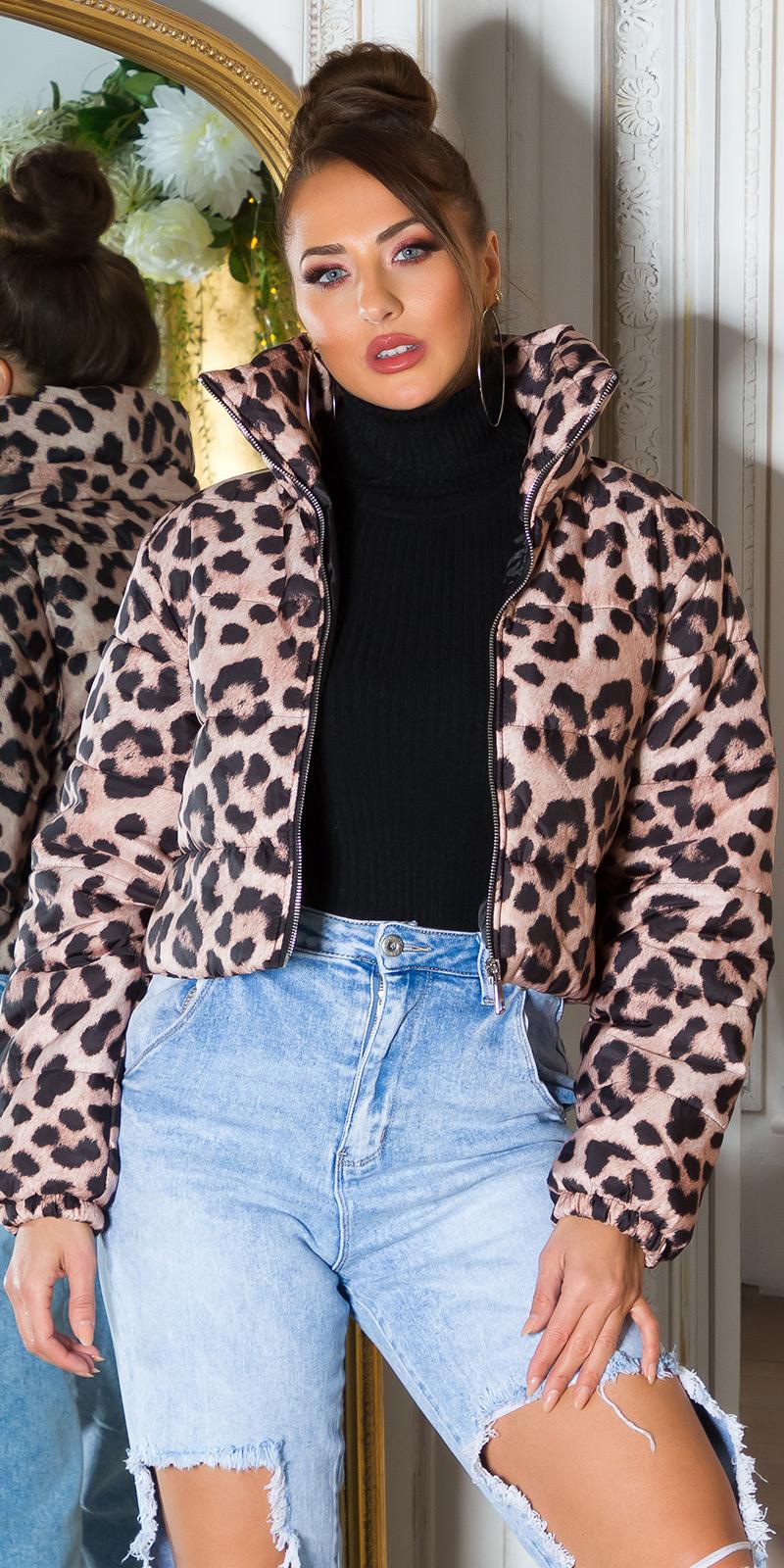 Chaqueta de moda estampado animal print