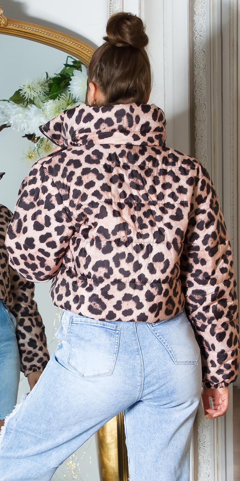 Chaqueta de moda estampado animal print