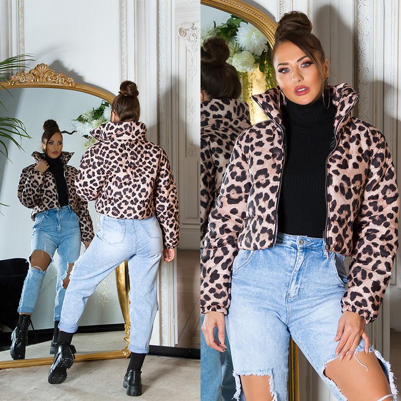 Chaqueta de moda estampado animal print