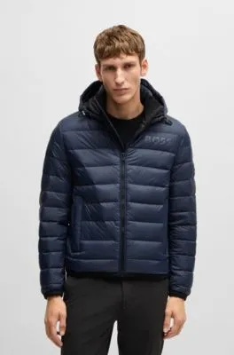 Chaqueta de plumón repelente al agua con logo tonal