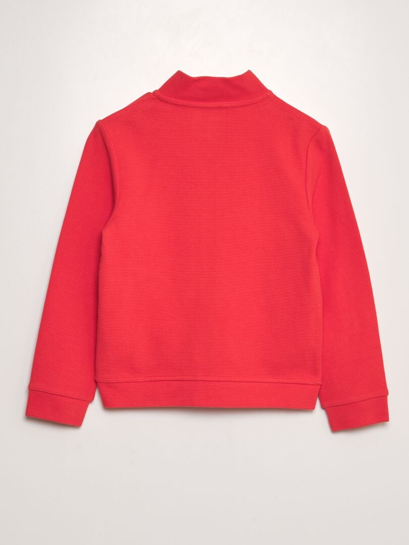 CHAQUETA DE PUNTO OTTOMAN CON CREMALLERA  ROJO