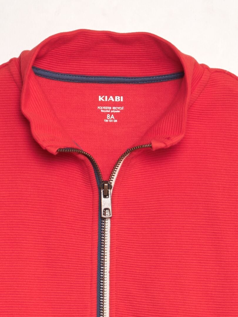 CHAQUETA DE PUNTO OTTOMAN CON CREMALLERA  ROJO
