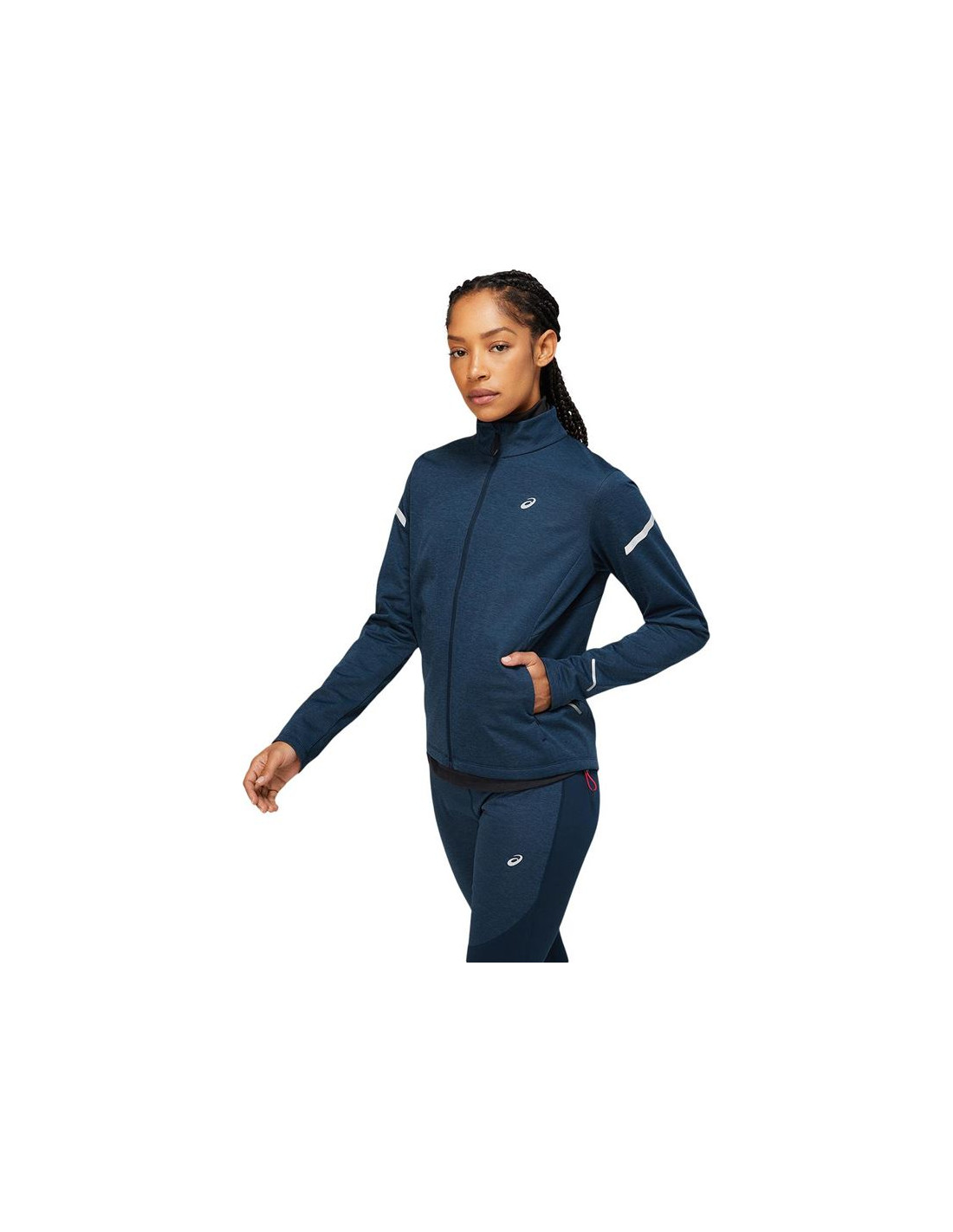 CHAQUETA DE RUNNING ASICS LITESHOW W BLUE