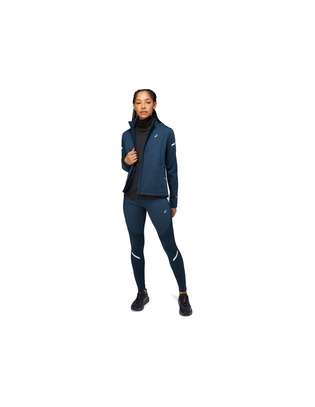 CHAQUETA DE RUNNING ASICS LITESHOW W BLUE