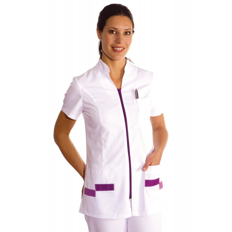 Chaqueta de uniforme sanitario lila