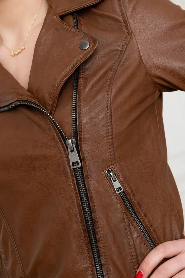 Chaqueta Mujeres Oakwood Lisa 6 Cognac 507