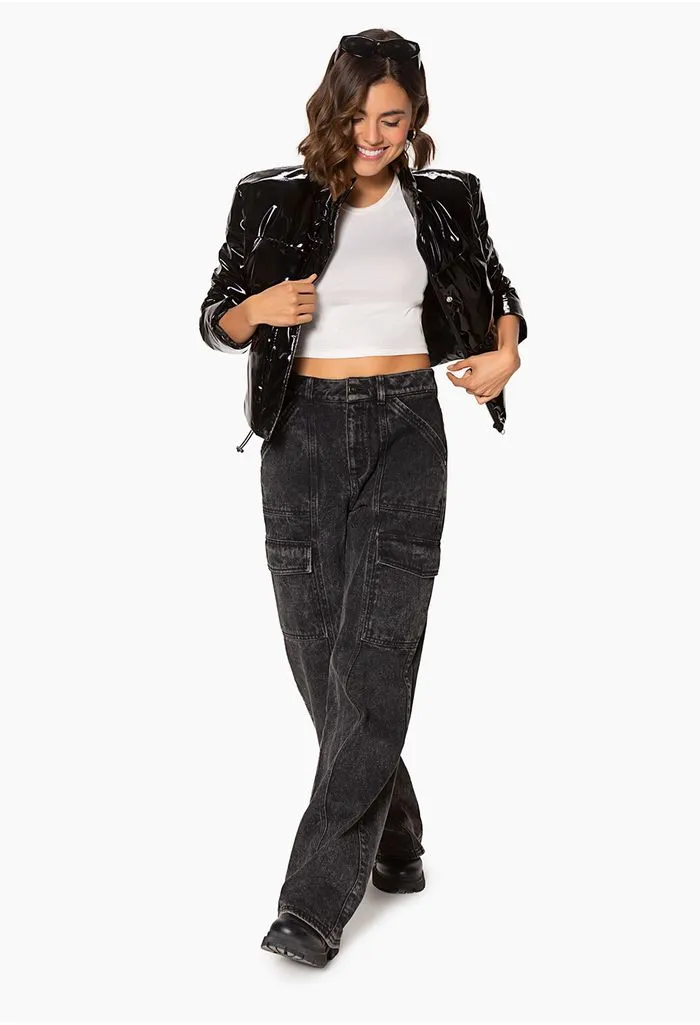 Chaqueta para mujer en vinilo puffer