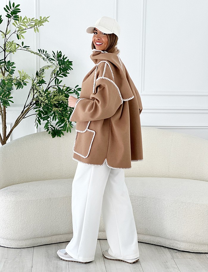 Chaqueta Ribetes Paño Camel