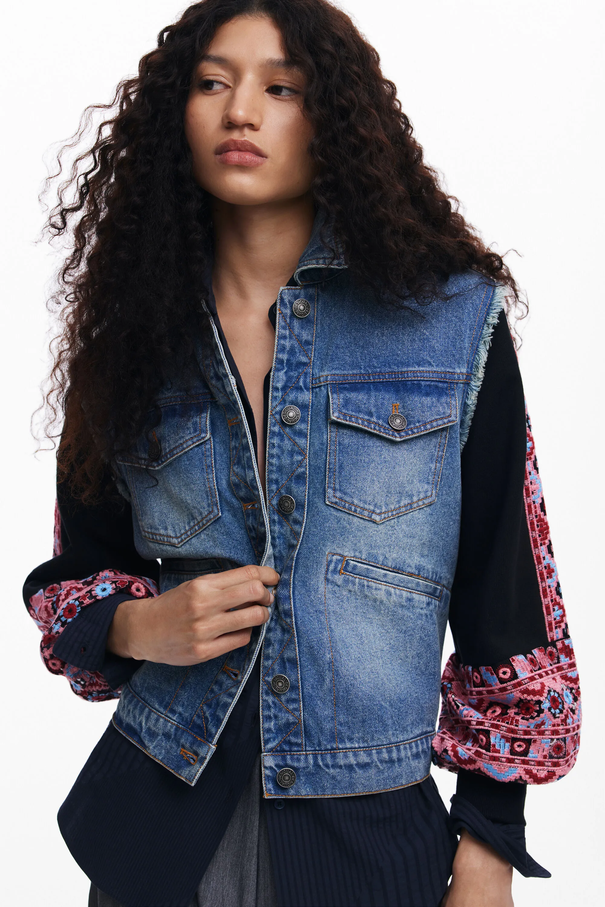 Chaqueta trucker texturas