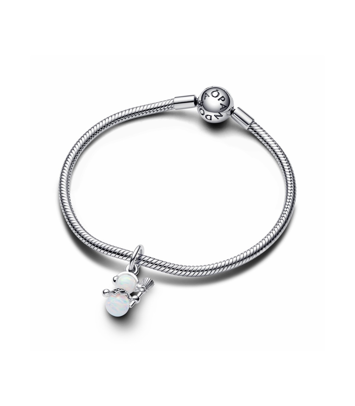 CHARM COLGANTE PANDORA MUñECO DE NIEVE OPALESCENTE  792981C01