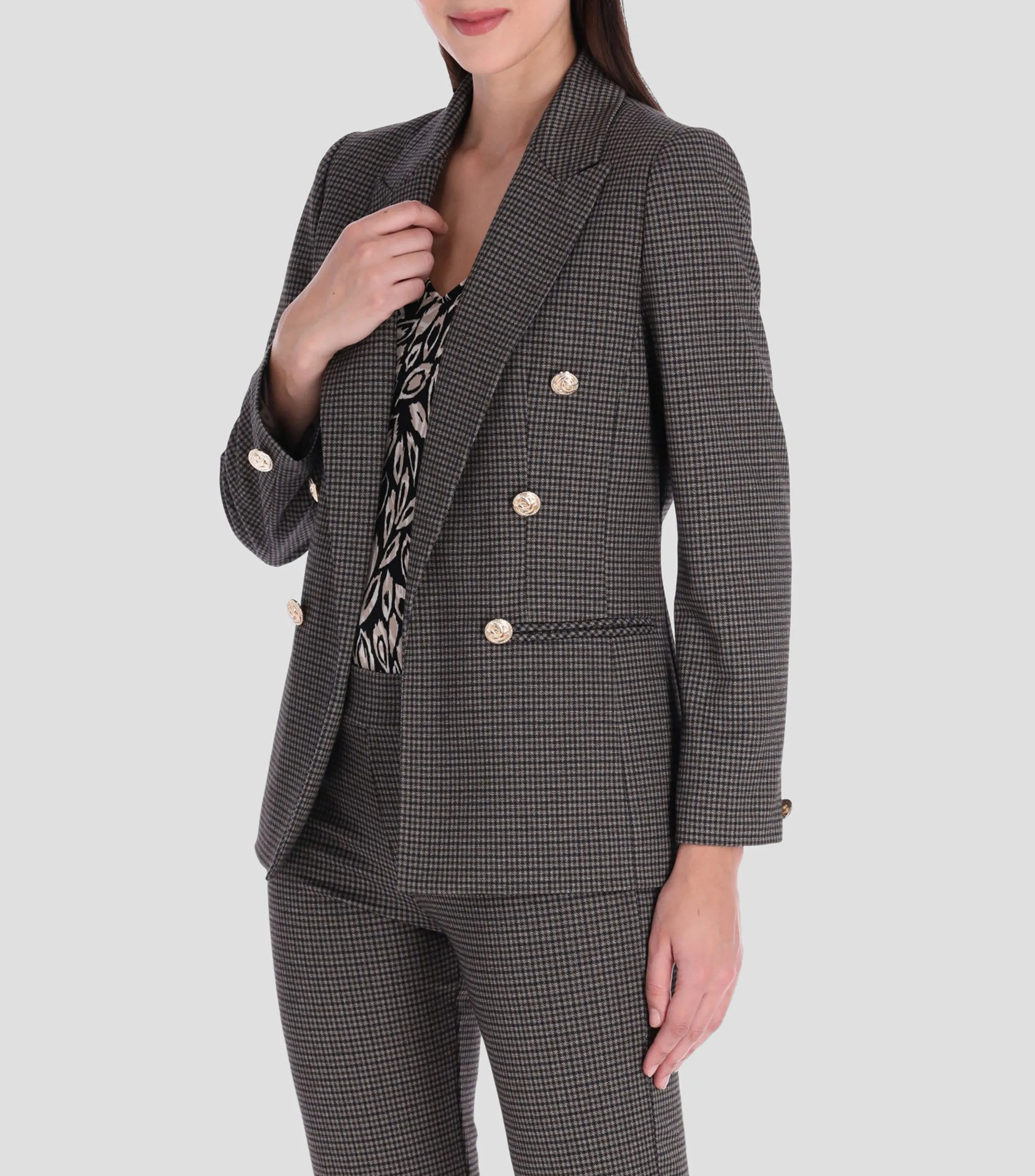 Charme Saco Pata de gallo Mujer