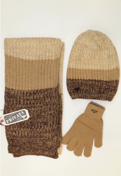 CONJUNTO DE BUFANDA PRIVATA 2687 BEIGE