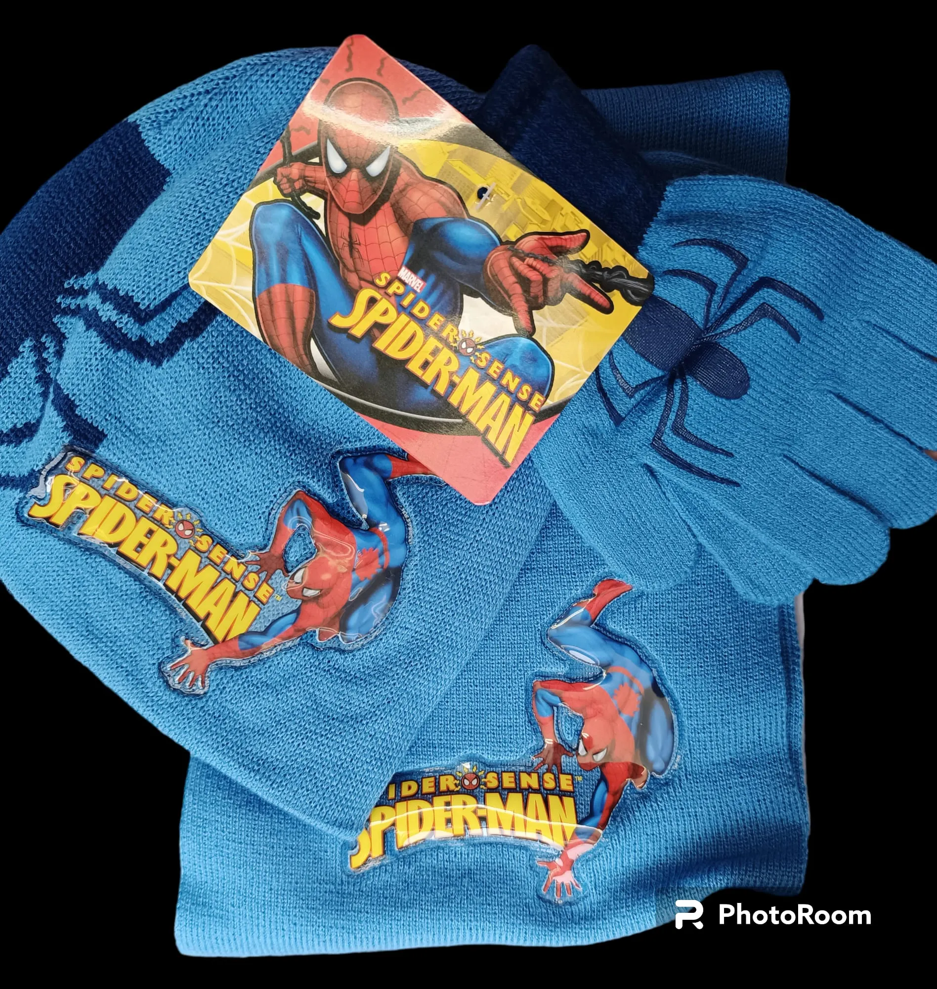 Conjunto Gorro+Guantes+Bufanda Spiderman
