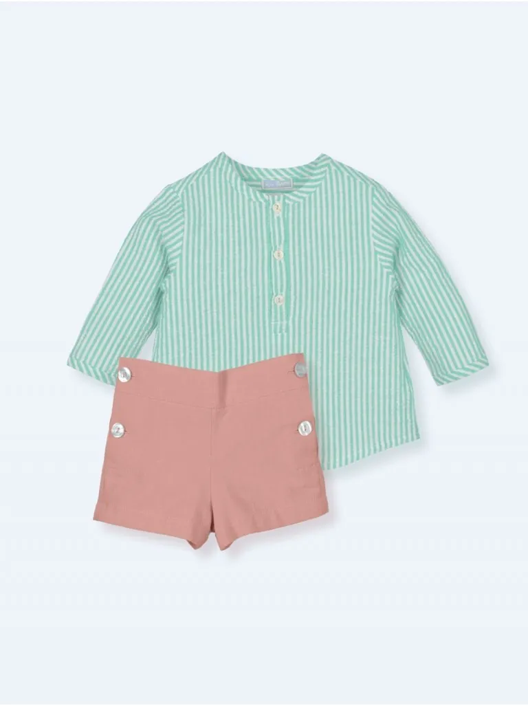 Conjunto Mac Ilusión camisa polera y pantaloncito para niño