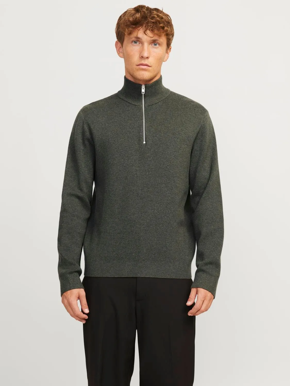 Cremallera de un cuarto | Verde oscuro | Jack & Jones®