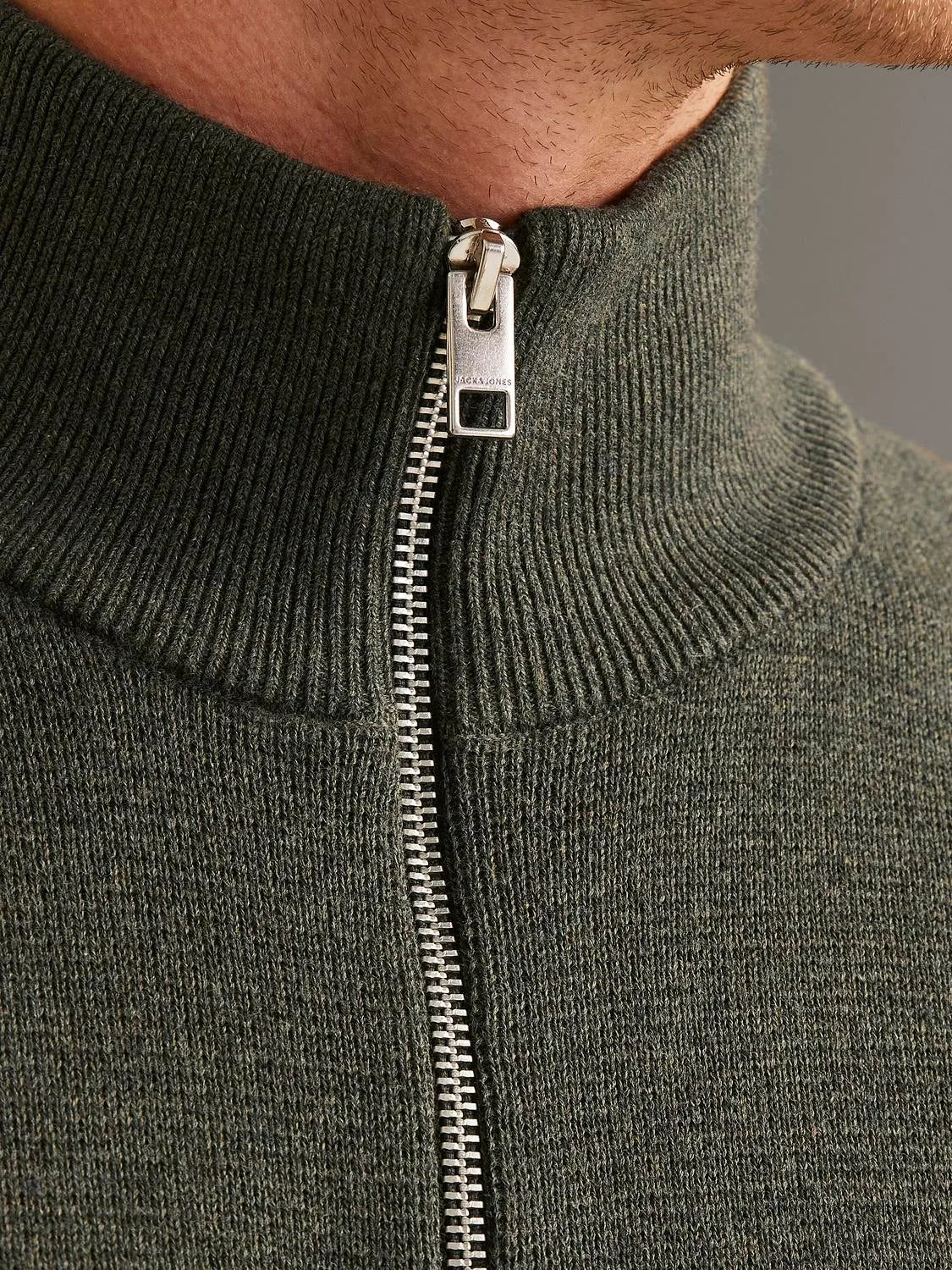 Cremallera de un cuarto | Verde oscuro | Jack & Jones®