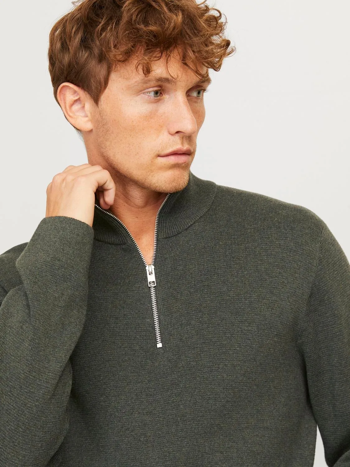 Cremallera de un cuarto | Verde oscuro | Jack & Jones®