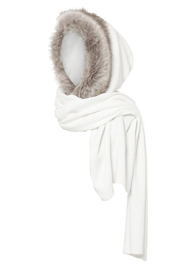 Cuello bufanda Blanco lana