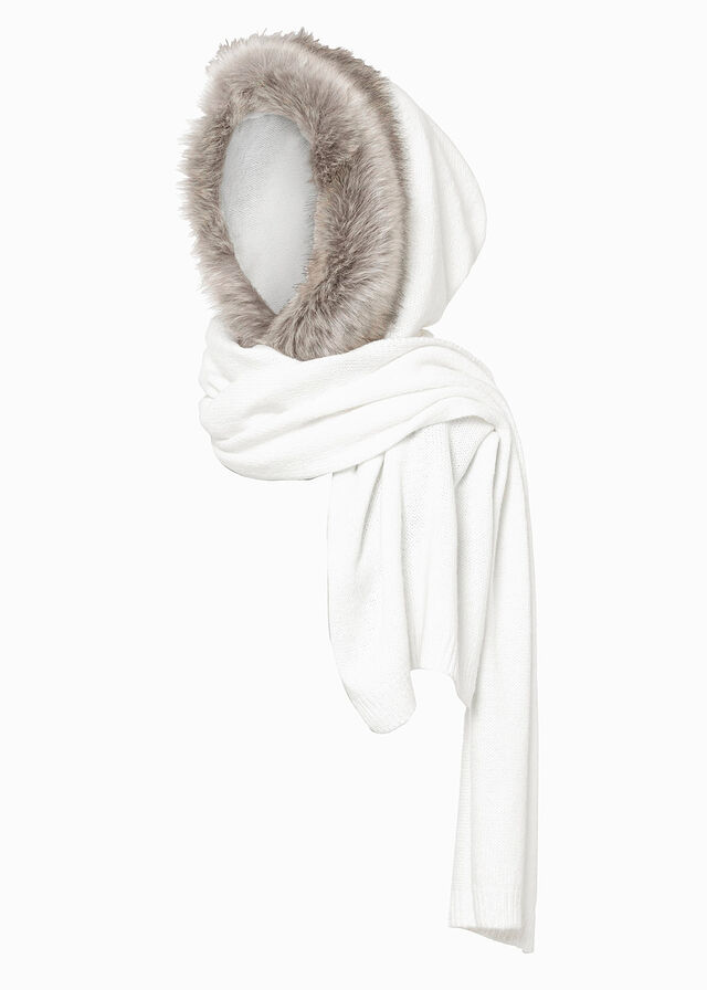 Cuello bufanda Blanco lana