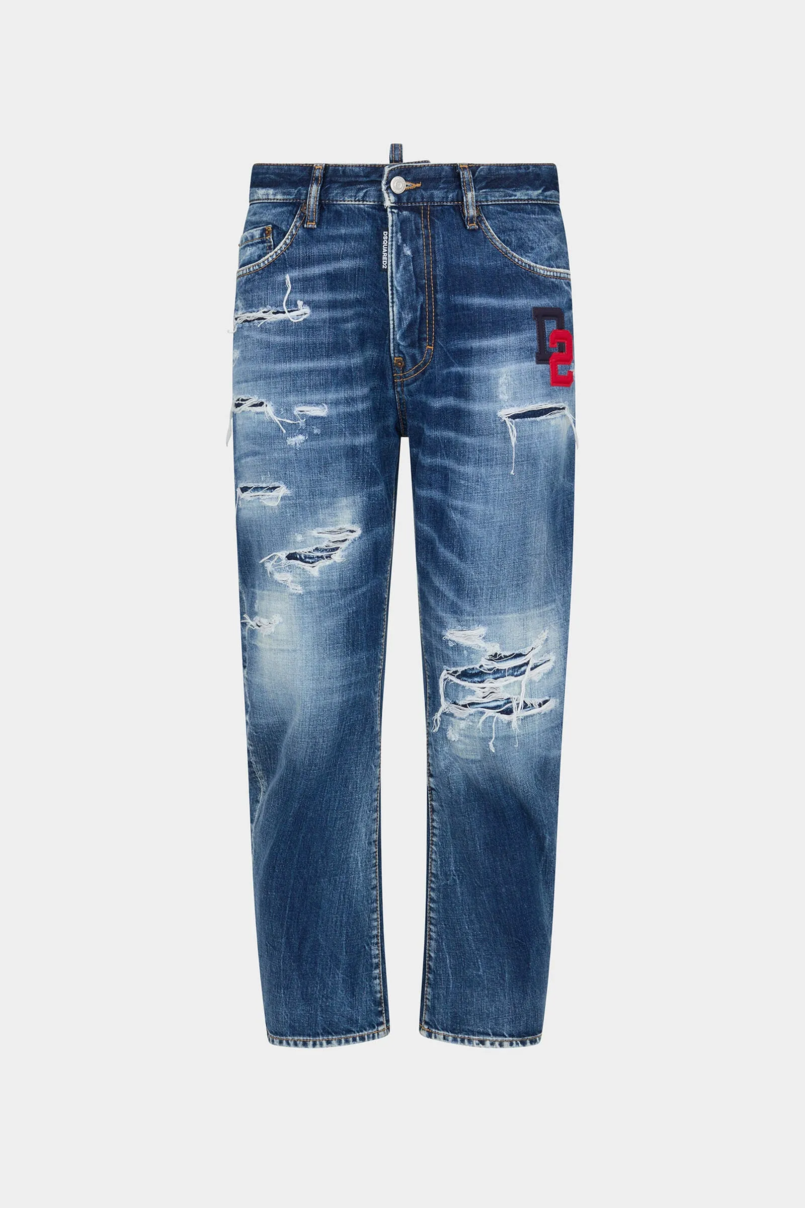 DARK RIPPED WASH BRO JEANS