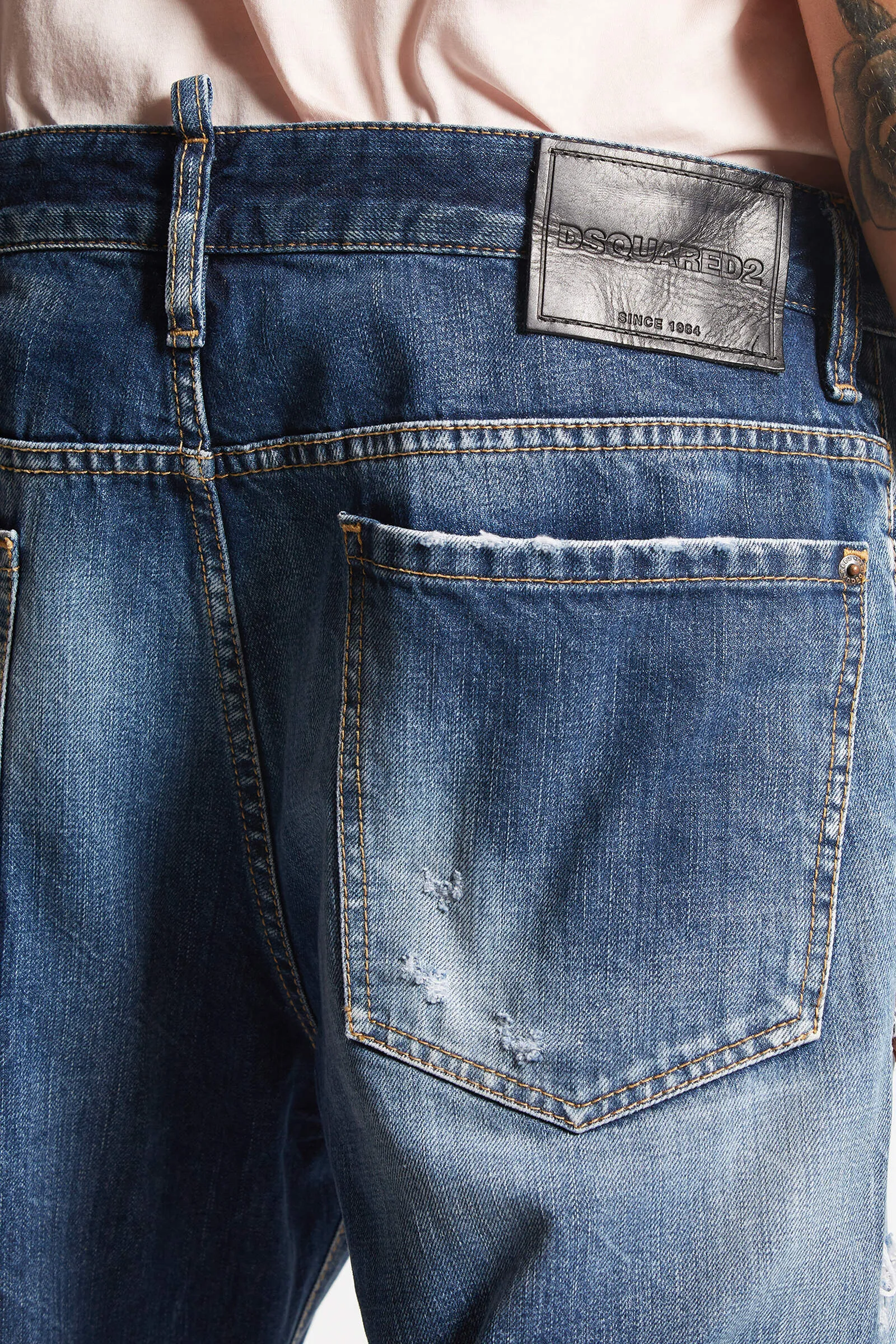 DARK RIPPED WASH BRO JEANS