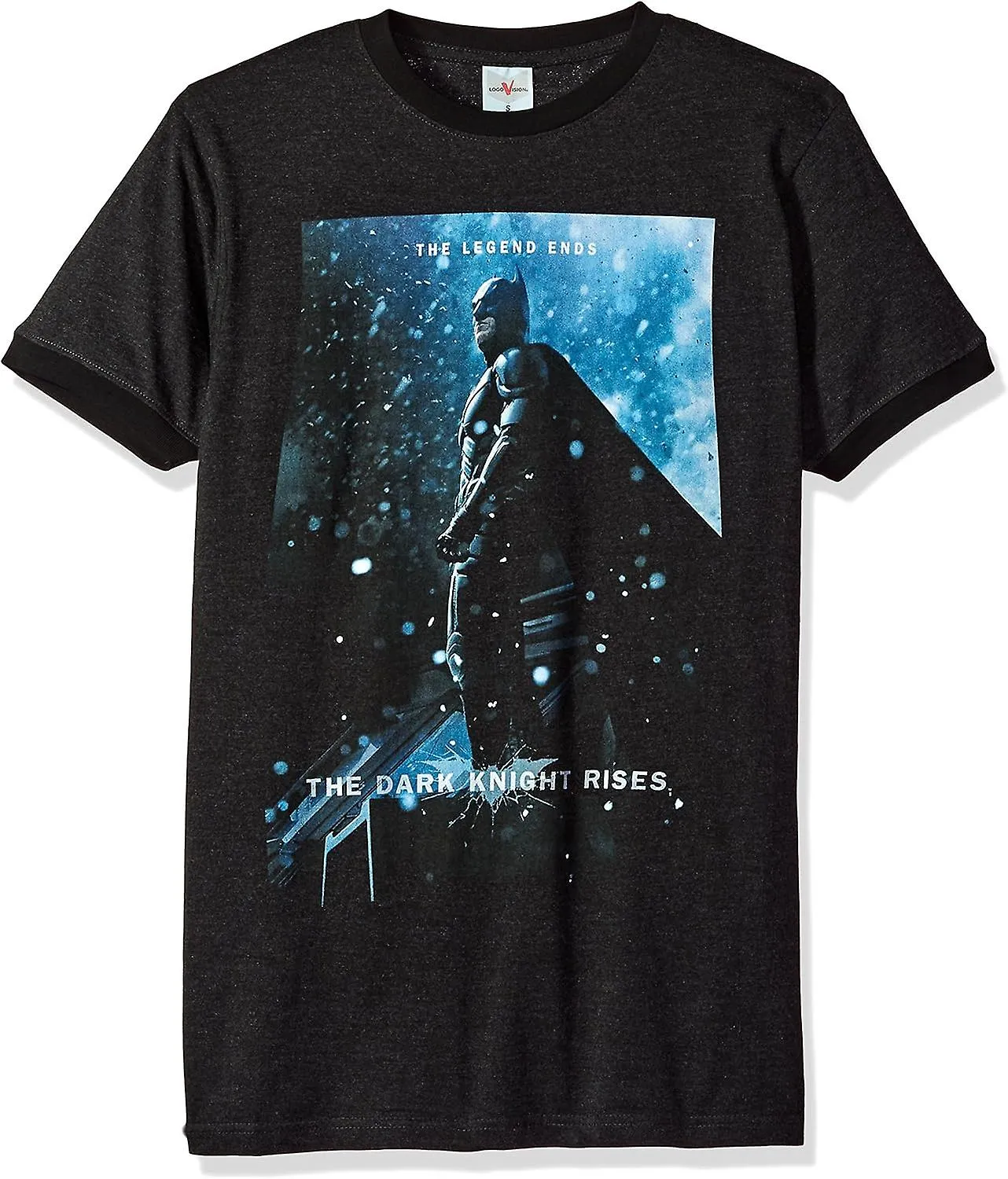 DC COMICS MEN'S BATMAN THE DARK KNIGHT RISES TEASER POSTER TSHIRTSD'1459DE'1460