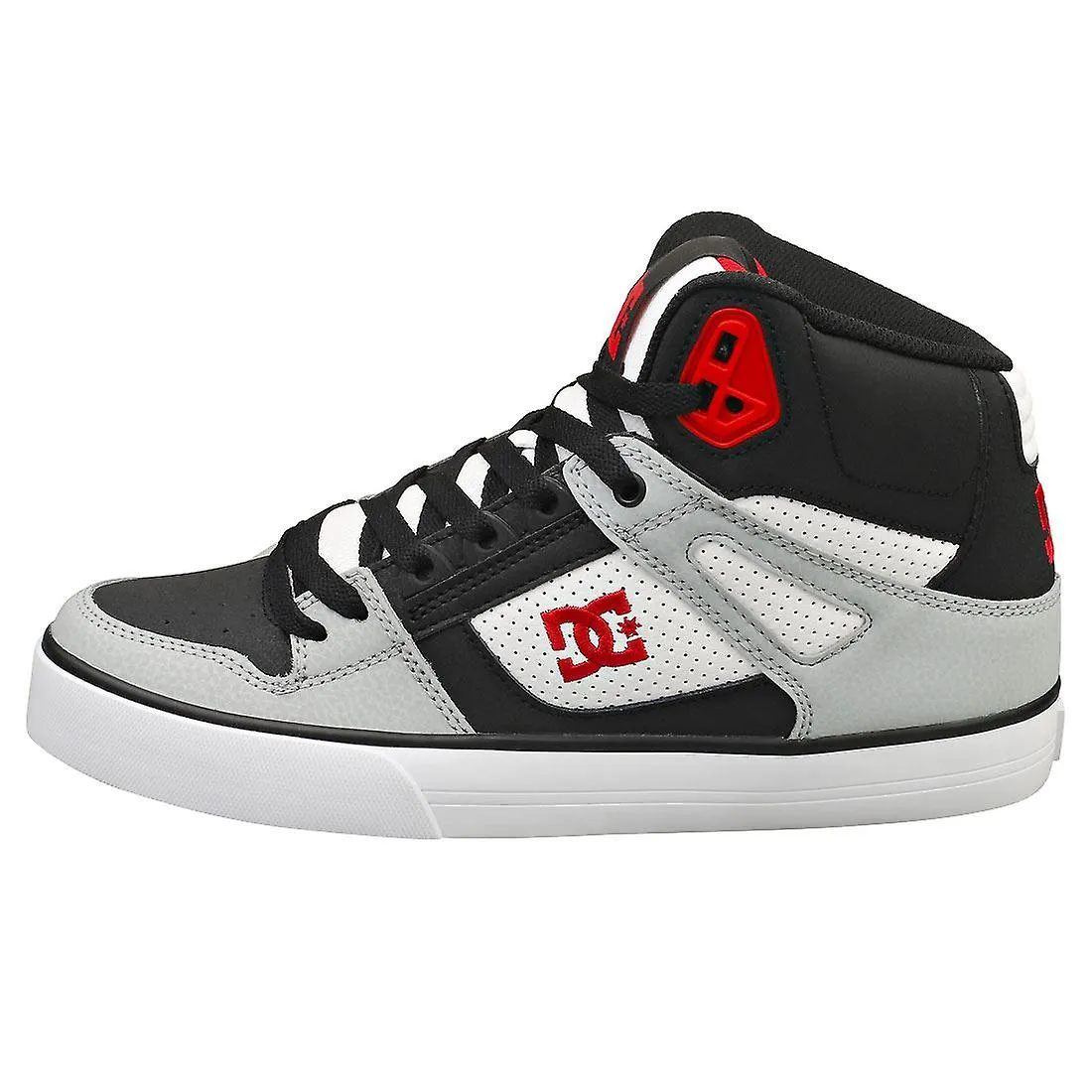 DC SHOES PURE HIGHTOP WC MENS SKATE TRAINERS IN BLACK GREY