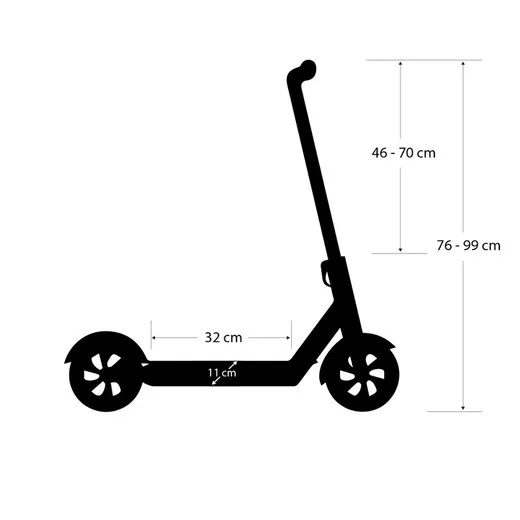 Des krf scooter urban city 145 w/brake aqua/black