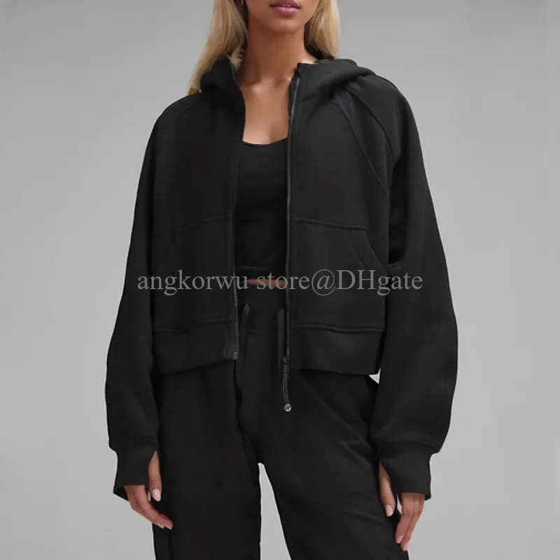Diseñador sudadera con capucha sudadera sudadera de yoga de gran tamaño chaqueta de pista completa chaqueta de pista suave acoge