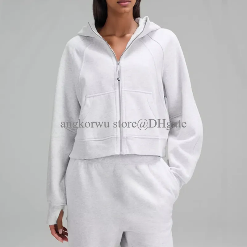 Diseñador sudadera con capucha sudadera sudadera de yoga de gran tamaño chaqueta de pista completa chaqueta de pista suave acoge