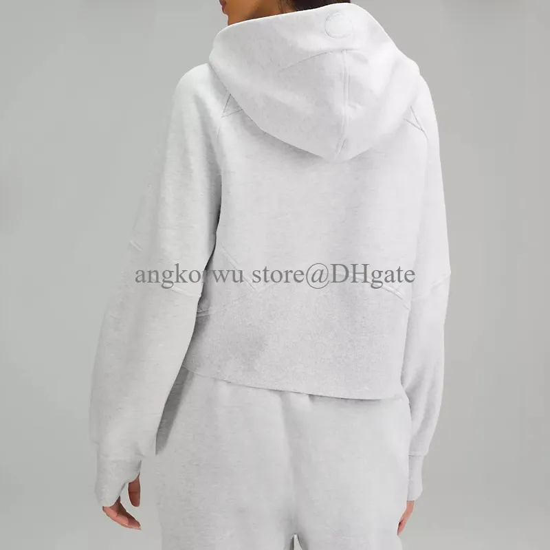 Diseñador sudadera con capucha sudadera sudadera de yoga de gran tamaño chaqueta de pista completa chaqueta de pista suave acoge