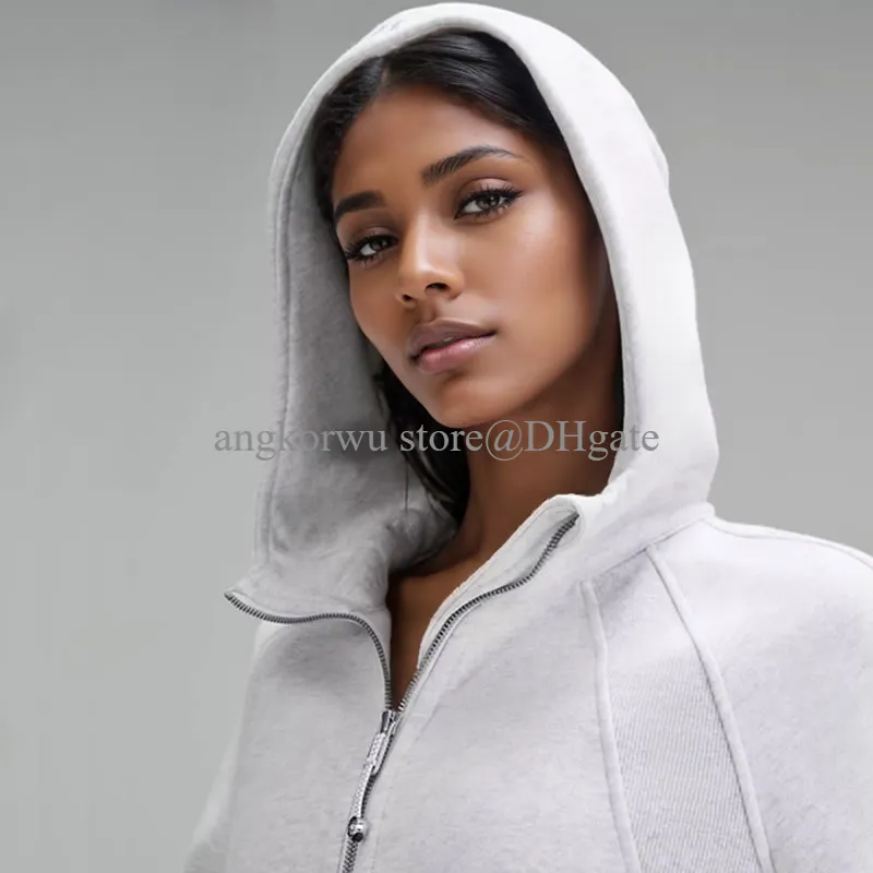 Diseñador sudadera con capucha sudadera sudadera de yoga de gran tamaño chaqueta de pista completa chaqueta de pista suave acoge