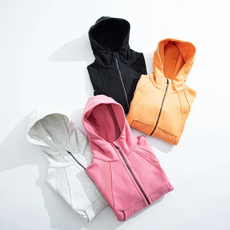 Diseñador sudadera con capucha sudadera sudadera de yoga de gran tamaño chaqueta de pista completa chaqueta de pista suave acoge