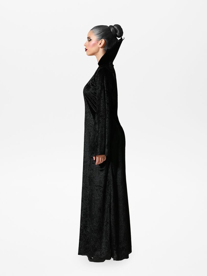 DISFRAZ DE TERCIOPELO 'BRUJA'  NEGRO VIOLETA