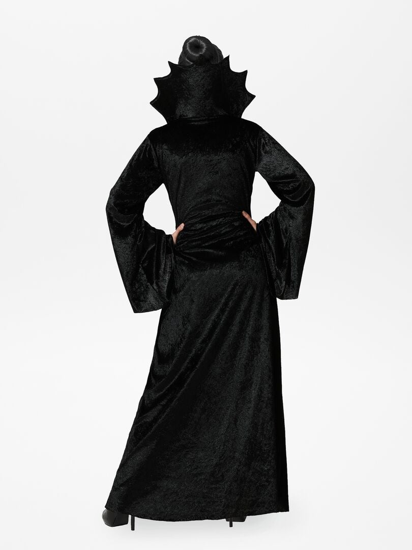 DISFRAZ DE TERCIOPELO 'BRUJA'  NEGRO VIOLETA